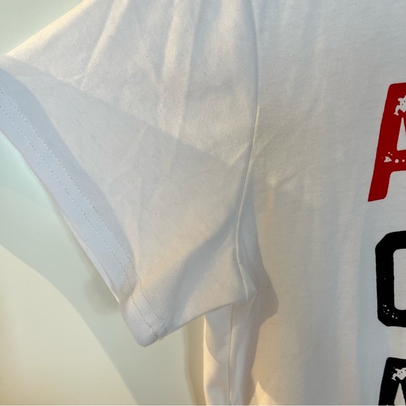 Graphic White T-Shirt with Red and Black Text Taylor Swift inspired size Large - Picture 5 of 7